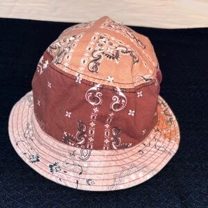 Urban Outfitters Red Paisley Bucket Hat